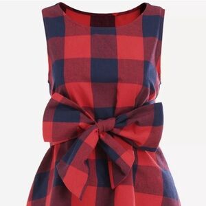 Plaid Red and Blue Top